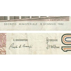 Italie - Pick 109a_2 - 1'000 lire - Lettre B - Série BB J - 06/01/1982 (02/05/1983) - Etat : TB