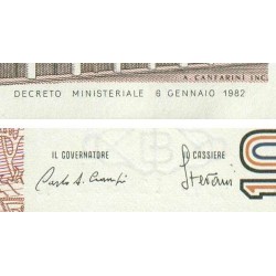 Italie - Pick 109a_2 - 1'000 lire - Lettre B - Série LB L - 06/01/1982 (02/05/1983) - Etat : NEUF