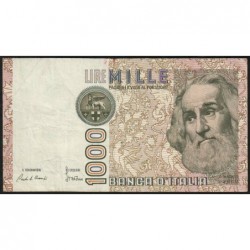 Italie - Pick 109a_3 - 1'000 lire - Lettre C - Série LC O - 06/01/1982 (14/03/1984) - Etat : TB