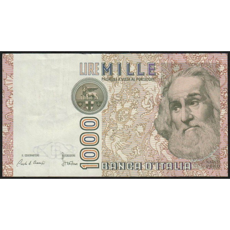 Italie - Pick 109a_3 - 1'000 lire - Lettre C - Série EC Q - 06/01/1982 (14/03/1984) - Etat : TTB