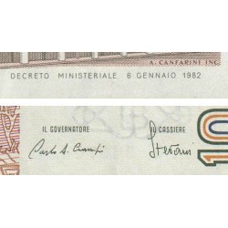 Italie - Pick 109a_3 - 1'000 lire - Lettre C - Série EC Q - 06/01/1982 (14/03/1984) - Etat : TTB