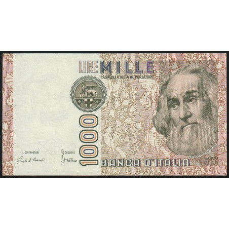 Italie - Pick 109a_4 - 1'000 lire - Lettre D - Série DD N - 06/01/1982 (28/10/1985) - Etat : SUP