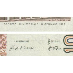 Italie - Pick 109a_4 - 1'000 lire - Lettre D - Série DD N - 06/01/1982 (28/10/1985) - Etat : SUP