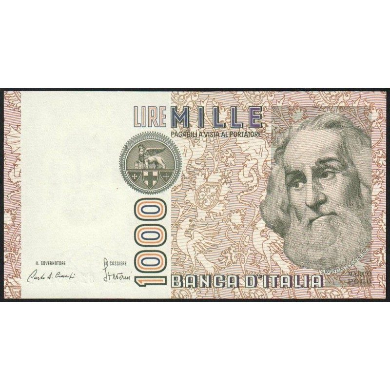 Italie - Pick 109a_4 - 1'000 lire - Lettre D - Série SD T - 06/01/1982 (28/10/1985) - Etat : NEUF