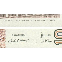Italie - Pick 109a_4 - 1'000 lire - Lettre D - Série SD T - 06/01/1982 (28/10/1985) - Etat : NEUF