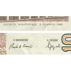 Italie - Pick 109b_1 - 1'000 lire - Lettre E - Série NE T- 06/01/1982 (18/01/1988) - Etat : TB