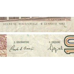 Italie - Pick 109b_2 - 1'000 lire - Lettre F - Série NF C - 06/01/1982 (20/10/1988) - Etat : TB