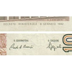 Italie - Pick 109b_2 - 1'000 lire - Lettre F - Série PF L - 06/01/1982 (20/10/1988) - Etat : TTB