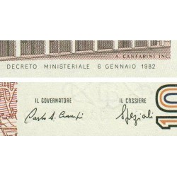Italie - Pick 109b_2 - 1'000 lire - Lettre F - Série GF O - 06/01/1982 (20/10/1988) - Etat : NEUF