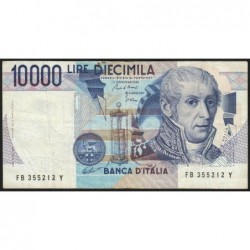 Italie - Pick 112a - 10'000 lire - Lettre B - 03/09/1984 (1985) - Etat : TB