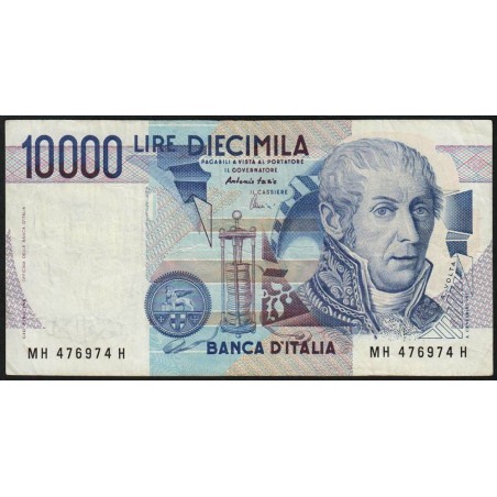 Italie - Pick 112d - 10'000 lire - Lettre H - 03/09/1984 (1997) - Etat : TB