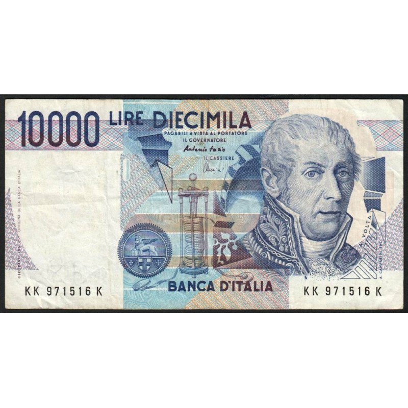 Italie - Pick 112d - 10'000 lire - Lettre K - 03/09/1984 (1998) - Etat : TB