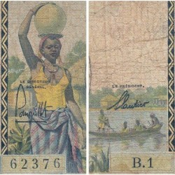 AEF - Pick 32 - 100 francs - Série B.1 - 1957 - Etat : AB-