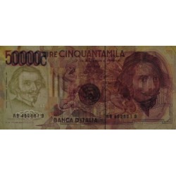 Italie - Pick 113a - 50'000 lire - Lettre B - 06/02/1984 (1985) - Etat : TB+