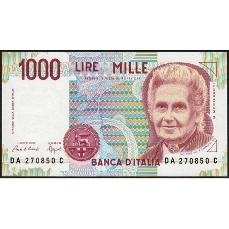 Italie - Pick 114a - 1'000 lire - Lettre A - 03/10/1990 - Etat : SPL+