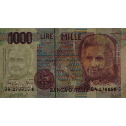 Italie - Pick 114a - 1'000 lire - Lettre A - 03/10/1990 - Etat : SPL+