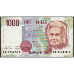 Italie - Pick 114a - 1'000 lire - Lettre A - 03/10/1990 - Etat : TTB