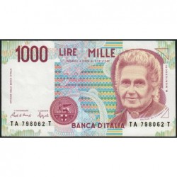 Italie - Pick 114a - 1'000 lire - Lettre A - 03/10/1990 - Etat : SUP