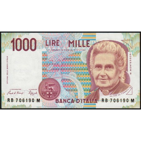 Italie - Pick 114a - 1'000 lire - Lettre B - 03/10/1990 (1991) - Etat : SPL