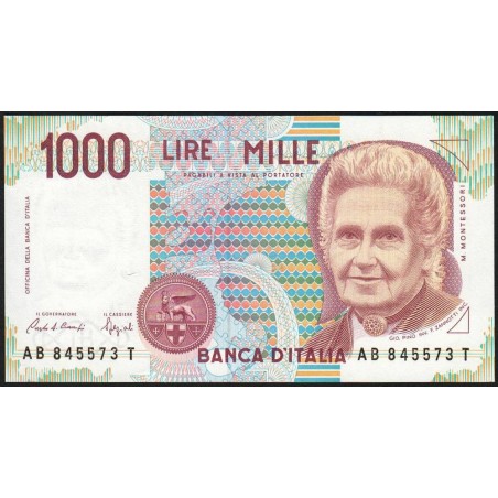 Italie - Pick 114a - 1'000 lire - Lettre B - 03/10/1990 (1991) - Etat : NEUF