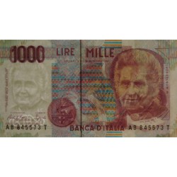 Italie - Pick 114a - 1'000 lire - Lettre B - 03/10/1990 (1991) - Etat : NEUF