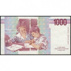 Italie - Pick 114a - 1'000 lire - Lettre B - 03/10/1990 (1991) - Etat : TTB