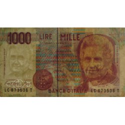 Italie - Pick 114a - 1'000 lire - Lettre C - 03/10/1990 (1993) - Etat : TB