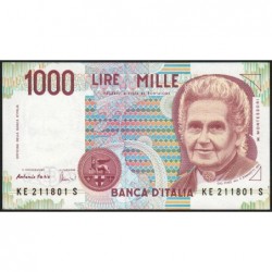 Italie - Pick 114c - 1'000 lire - Lettre E - 03/10/1990 (1995) - Etat : NEUF