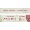 Italie - Pick 114c - 1'000 lire - Lettre G - 03/10/1990 (21/07/1998) - Etat : TB