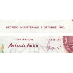 Italie - Pick 114c - 1'000 lire - Lettre H - 03/10/1990 (19/08/1998) - Etat : SUP