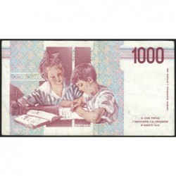 Italie - Pick 114c - 1'000 lire - Lettre H - 03/10/1990 (19/08/1998) - Etat : TTB