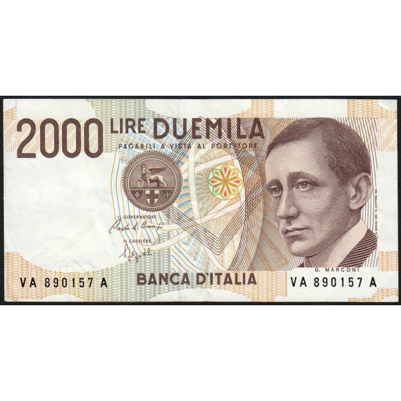 Italie - Pick 115 - 2'000 lire - Lettre A - 03/10/1990 - Etat : TTB+