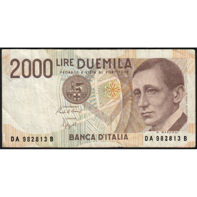 Italie - Pick 115 - 2'000 lire - Lettre A - 03/10/1990 - Etat : TB-