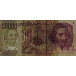Italie - Pick 116b - 50'000 lire - Lettre C - 27/05/1992 (1995) - Etat : TB-