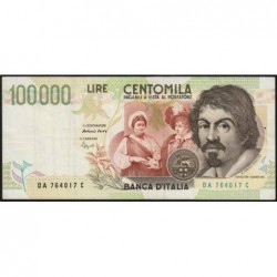 Italie - Pick 117a - 100'000 lire - Lettre A - 06/05/1994 - Etat : TTB-