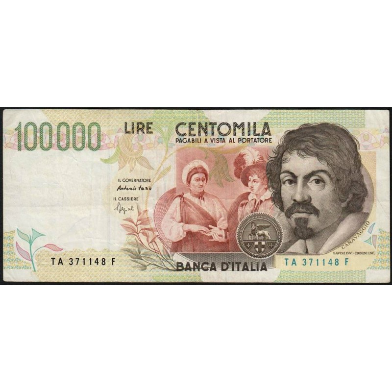 Italie - Pick 117a - 100'000 lire - Lettre A - 06/05/1994 - Etat : TB+