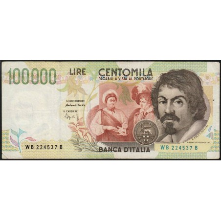 Italie - Pick 117a - 100'000 lire - Lettre B - 06/05/1994 (27/02/1995) - Etat : TTB