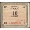 Italie - Occcupation alliée - Pick M 13b - 10 lire - Séries 1943 / AA - Etat : TB+
