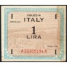 Italie - Occcupation alliée - Pick M 10b - 1 lira - Séries 1943 / AA - Etat : TB+