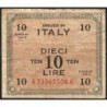 Italie - Occcupation alliée - Pick M 19a - 10 lire - Séries 1943 A / AA - Etat : TB-