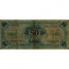 Italie - Occcupation alliée - Pick M 20a - 50 lire - Lettres A A - Séries 1943 A - Etat : TTB-