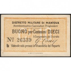 Italie - Camp de prisonniers - Mantova - 10 centesimi - Série b - 1915 - Etat : SPL