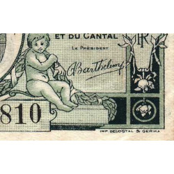 Aurillac (Cantal) - Pirot 16-14 - 50 centimes - Série N - 1920 - Etat : TB+