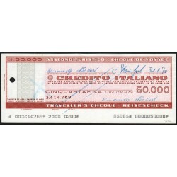 Italie - Luxembourg - Chèque de voyage - Crédito Italiano - 50'000 lire - 1970 - Etat : SUP