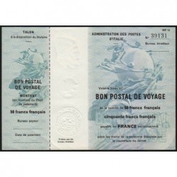 Italie - France - Bon postal de voyage - Postes d'Italie - 1948 - Etat : SPL