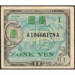 Japon - Occcupation alliée - Pick 67a - 1 yen - Lettres B / A A - Série 100 - 1945 - Etat : TTB-