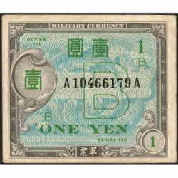 Japon - Occcupation alliée - Pick 67a - 1 yen - Série 100 B / AA - 1945 - Etat : TTB-