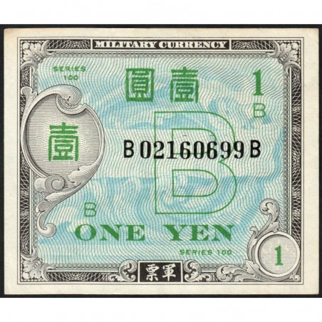 Japon - Occcupation alliée - Pick 67b - 1 yen - Série 100 B / BB - 1955 - Etat : SUP+