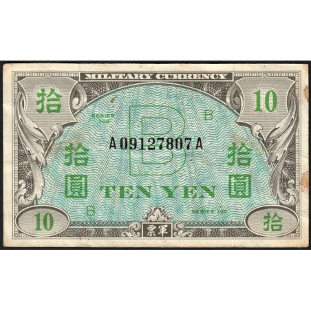 Japon - Occcupation alliée - Pick 71 - 10 yen - Série 100 B / AA - 1945 - Etat : TTB