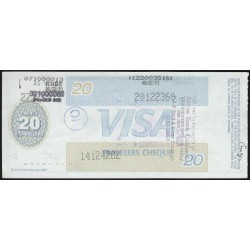 Japon - Chèque de voyage - Hokkaido Takushoku Bank - 20 dollars - 1991 - Etat : SUP+